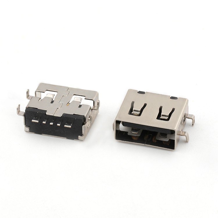 180Degree Mid Mount 5P USB A Type Female Socket Connector