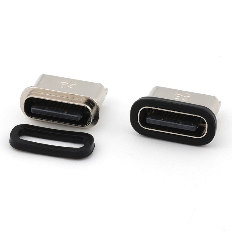 180Degree SMT Type 16Pin IPX7 Waterproof USB C Female connector