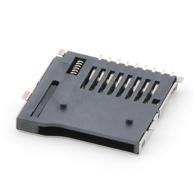 1.8H TF Card Connector 9Pin Push Push Type T-Flash Card Socket Connector