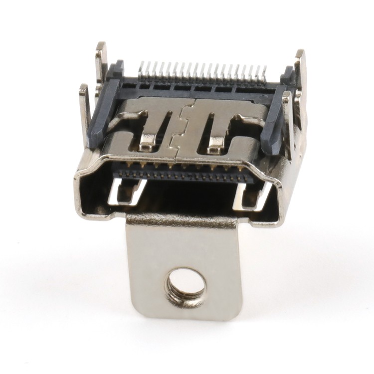 19 Pin High Definition Multimedia Interface A Female Socket Connector with Screw