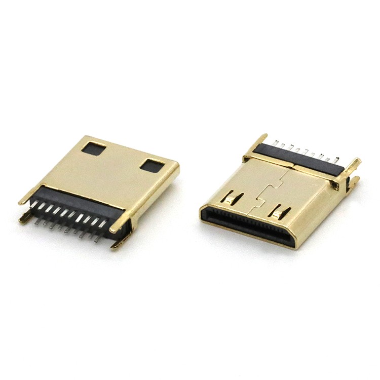 19Pin Vertical DipType High Definition Multimedia Interface C Type Male Plug Connector