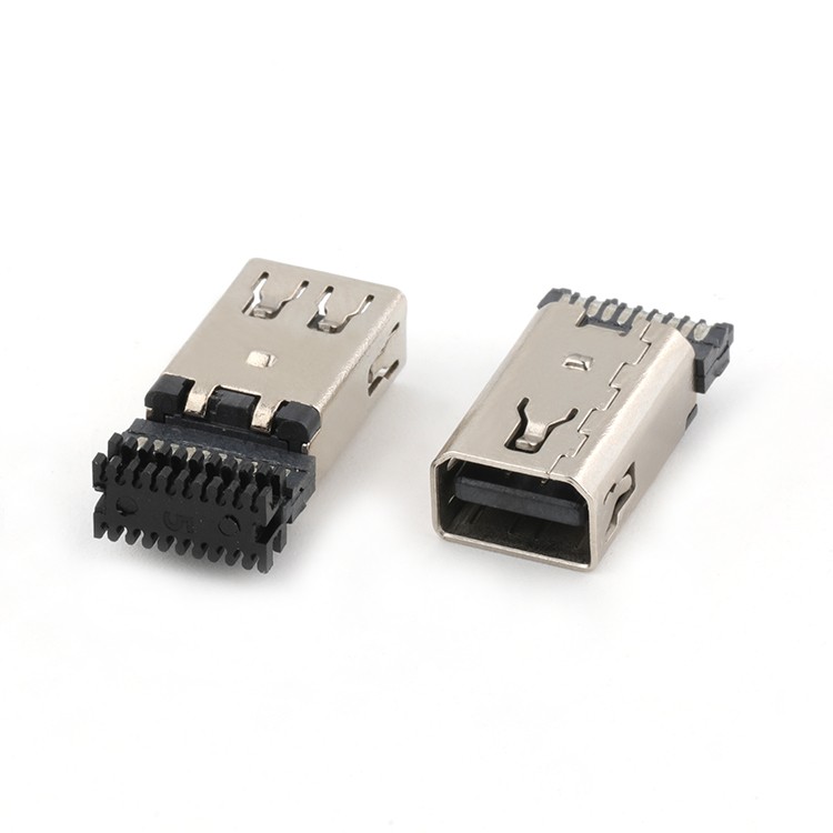 20Pin DP Connector Mini DP Female Connector for Wire Soldering with Cover