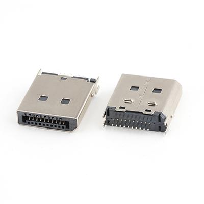 20Pin DP Male Connector Nickel Plated Dip Type DP Male Connector for 0.8MM PCB