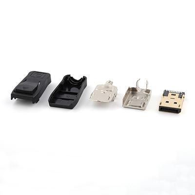 20Pin DisplayPort  Male Connector for Wire Soldering with Plastic Cover
