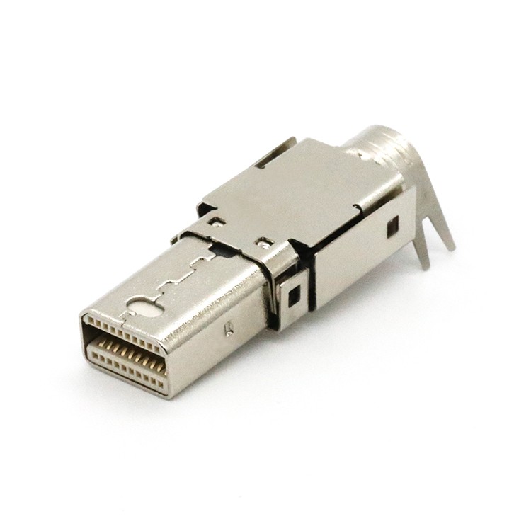 20Pin Mini DP Connector DisplayPort Male Connector For Wire Soldering
