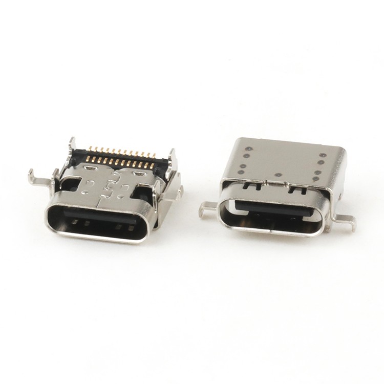 24Pin Dual SMT Top Mount USB 4.0 Type C Female Socket Connector