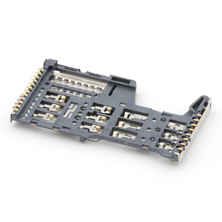 3 IN 1 SIM Card 2.50H 20Pin SMT Type SIM Card Connector