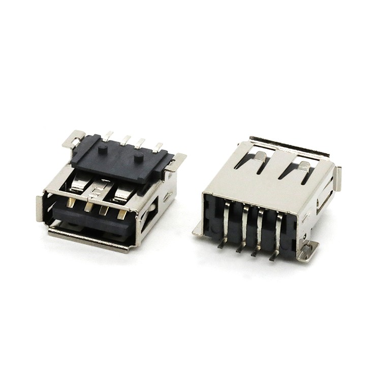 4Pin USB A Female Connector with Flange