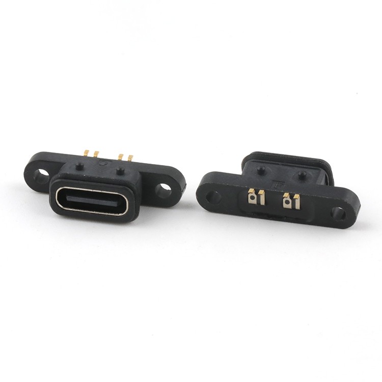 4Pin USB C Connector SMT Type IP68 Waterproof USB C Type Female Connector