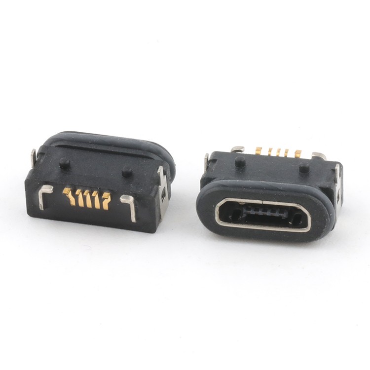 5 Pin Female Micro USB Type B Connector IP68 Waterproof Micro USB Female Connecto