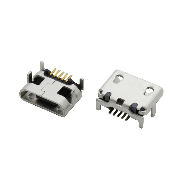 5P Surface Mount Micro USB 2.0  B Female Receptacle Connector Ox Horn Type