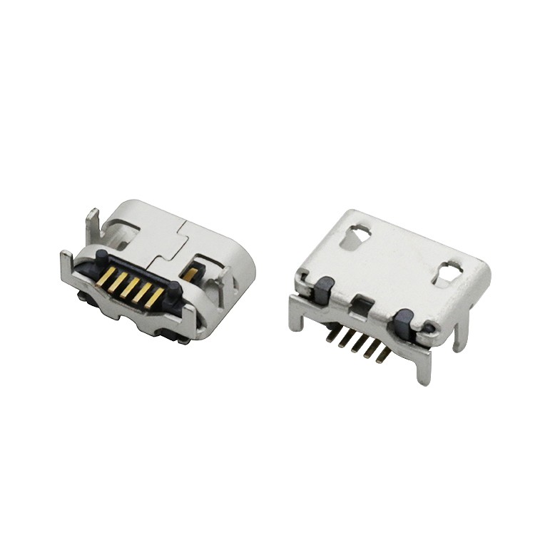 5P Surface Mount Micro USB 2.0  B Female Receptacle Connector Ox Horn Type