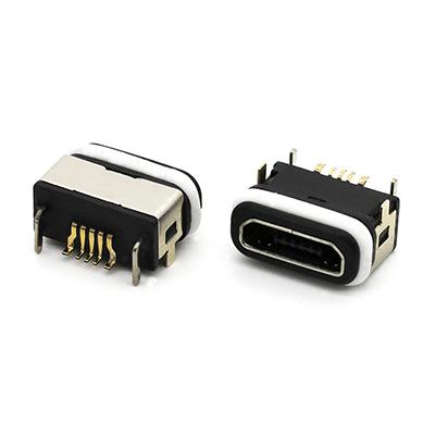 5Pin Micro USB 2.0 B Type Waterproof Female Connector IP68 Rated