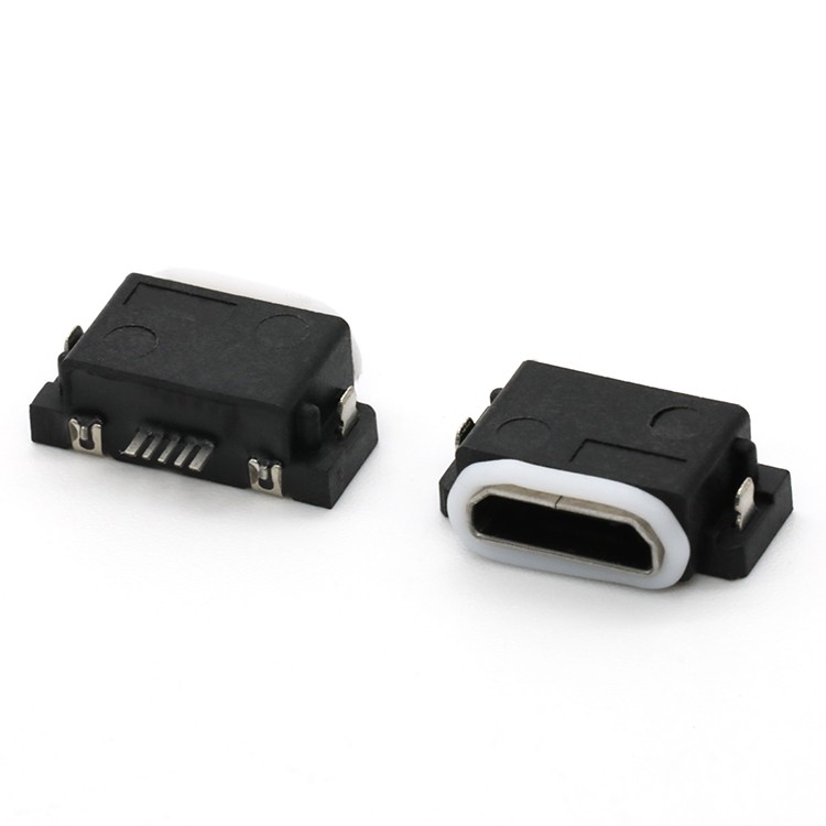 5Pin Surface Mount Waterproof Micro USB B Type Female Connector