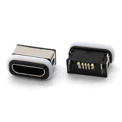 5Pin Waterproof Micro USB 2.0 Surface Mount B Type Female Receptacle Connector IP68