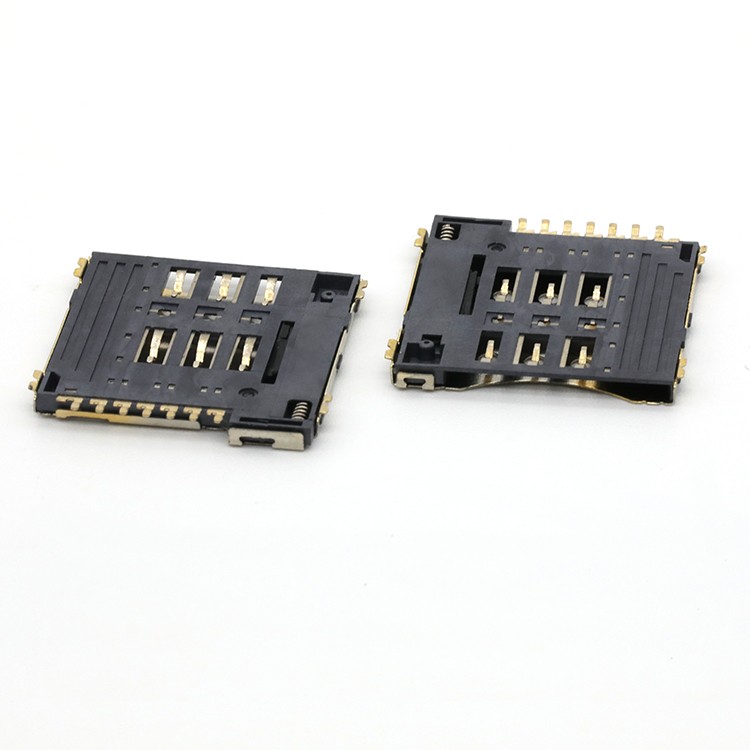 7Pin 1.45H with CD Pin Micro SIM Card Push Push Connector