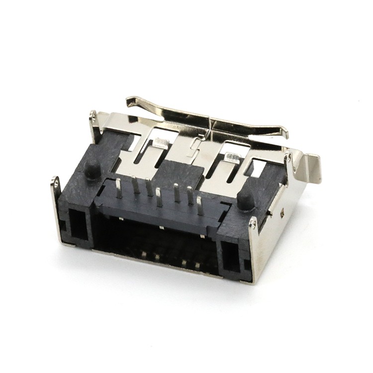7Pin Dual Row Right Angle Dip Type SATA  Male Connector