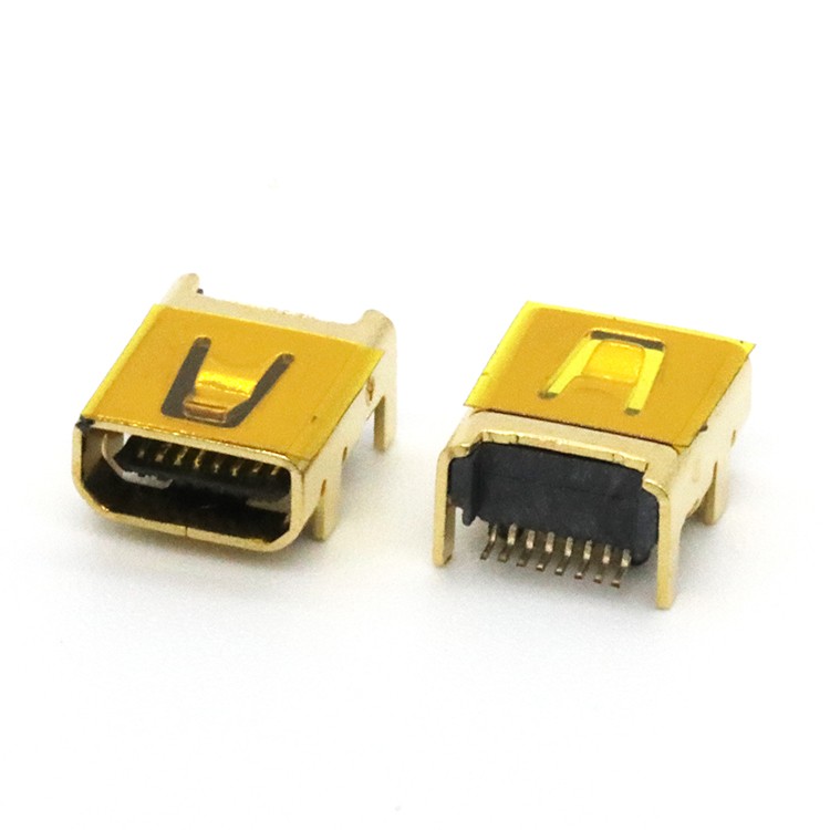 8 pin MINI USB Female Connector 90degree