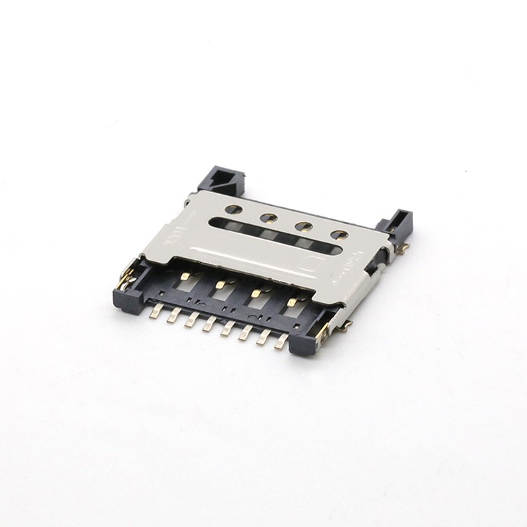 8Pin 1.5H Micro SIM Card Flip Type 8X1Pin Micro SIM Card Connector