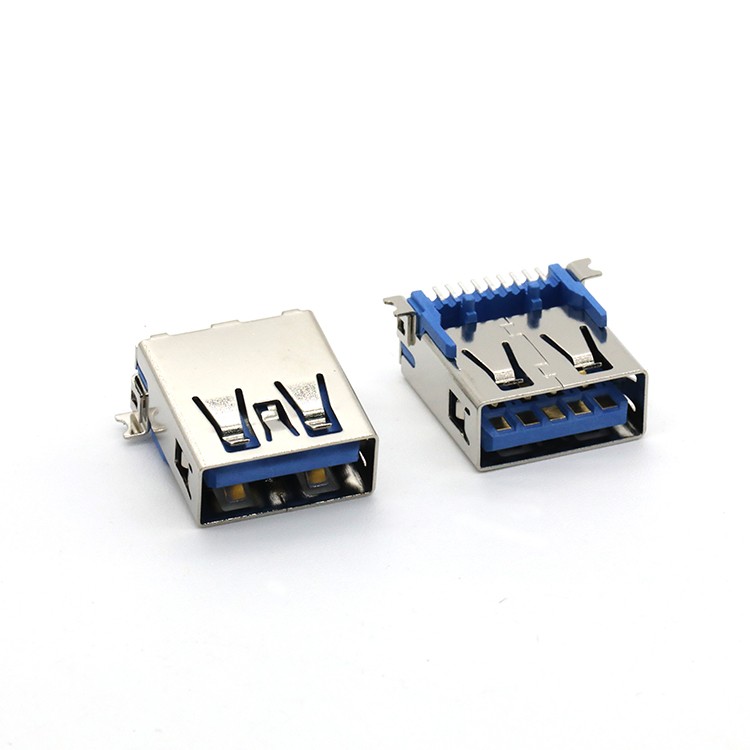 9P USB 3.0 A Female Connector SMT Type Short Body with Flangeless