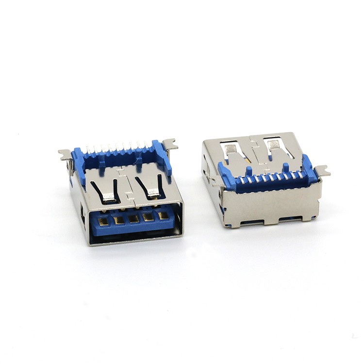 9P USB 3.0 A Female Connector SMT Type Short Body with Flangeless