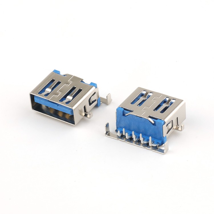 A Type Female USB 3.0 Connector 9Pin Mid Mount CH2.45 SMD USB 3.0 Connector