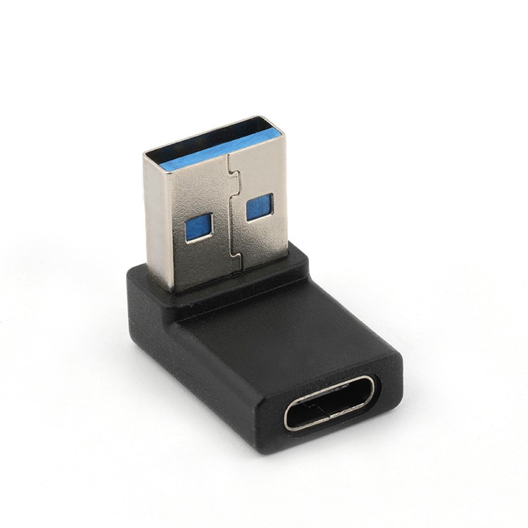 A Type USB 3.0 Male To C Type Female Adapter 90 Degree