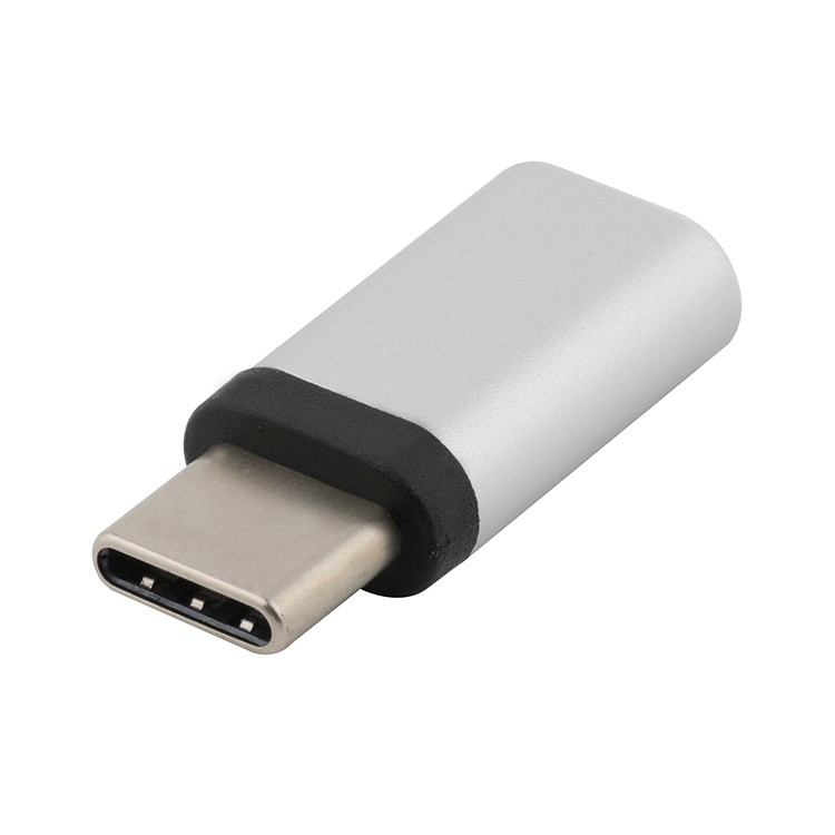 Aluminium Alloy Shell USB 3.1 Type C Male To Micro Type B Female Adapter for Power Charging 