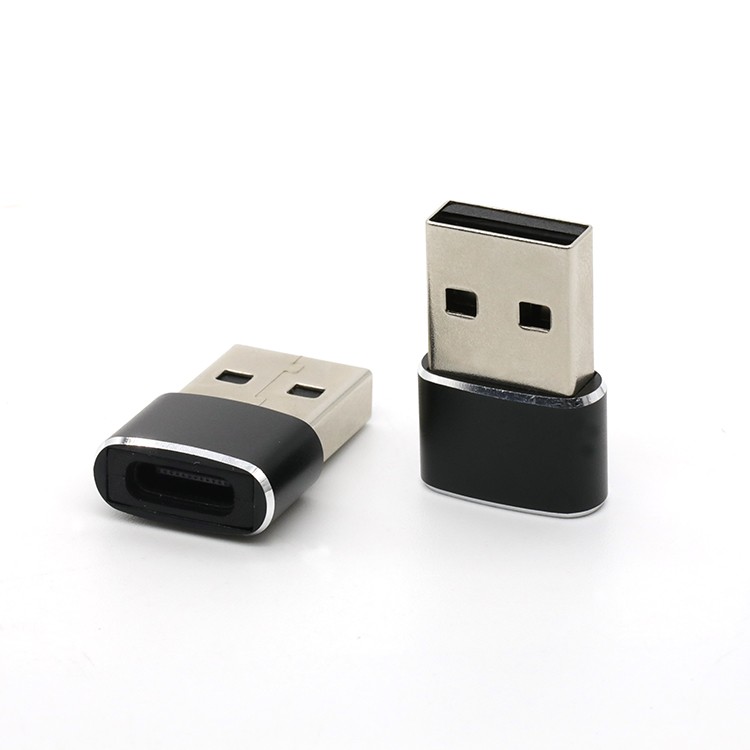 Aluminium Shell USB CType Female To USB A Type Male OTG Adapter