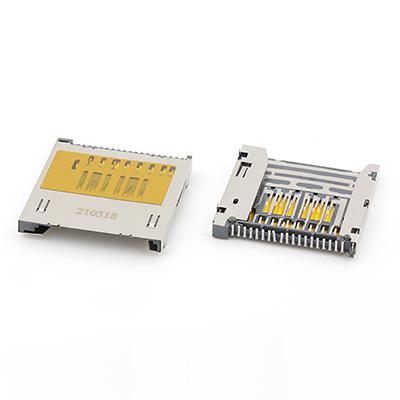 Bottom Mount Memory Card Connector Push Push Type SD Card Socket Connector