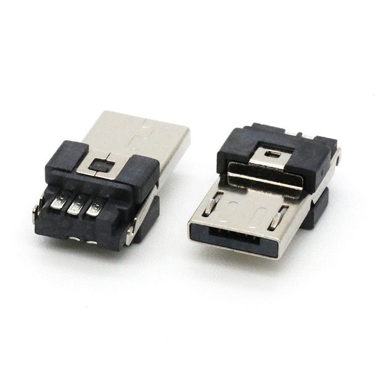 Copper Alloy Shell 5Pin Micro USB A Type  Male Connector