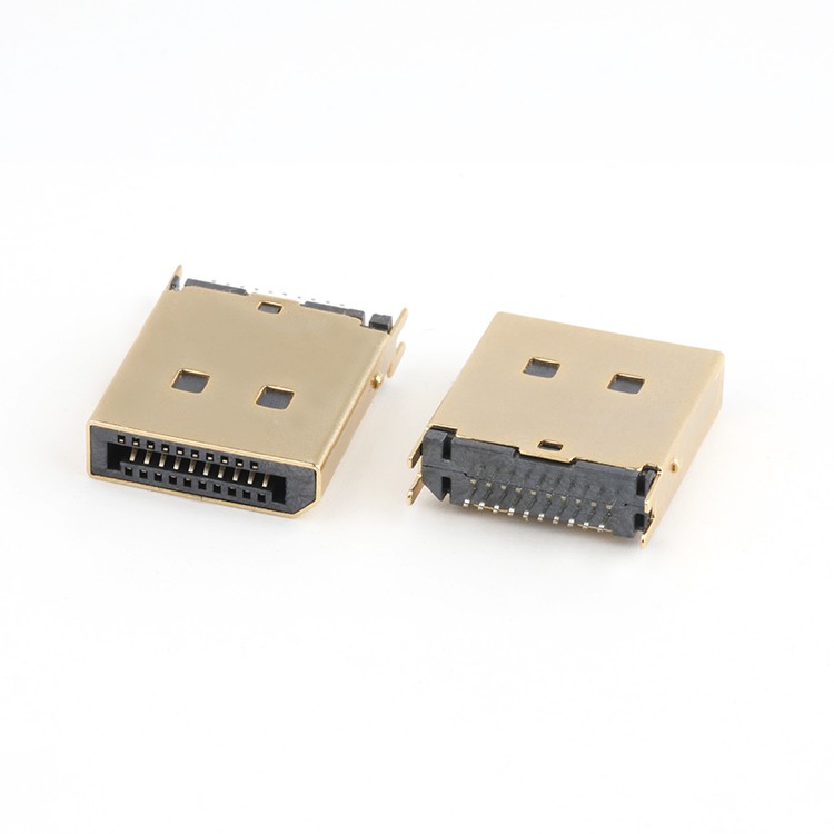 Dip Type Gold Plated 20Pin DP Male Plug Connector For 1.6MM PCB
