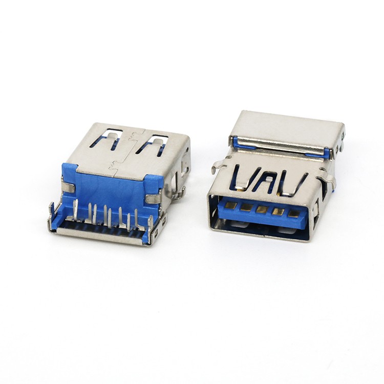 Dip Type USB 3.0 A Type Female Connector  9P