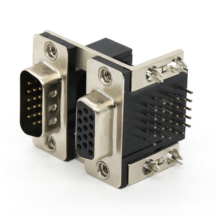 Dual D-Sub Connector DR 15P Male To DR 15P Female Connector