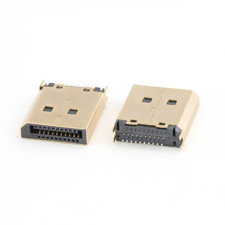 Dual Row DP 20P Male Connector Gold Plated Dip Type DP Male PCB Connector