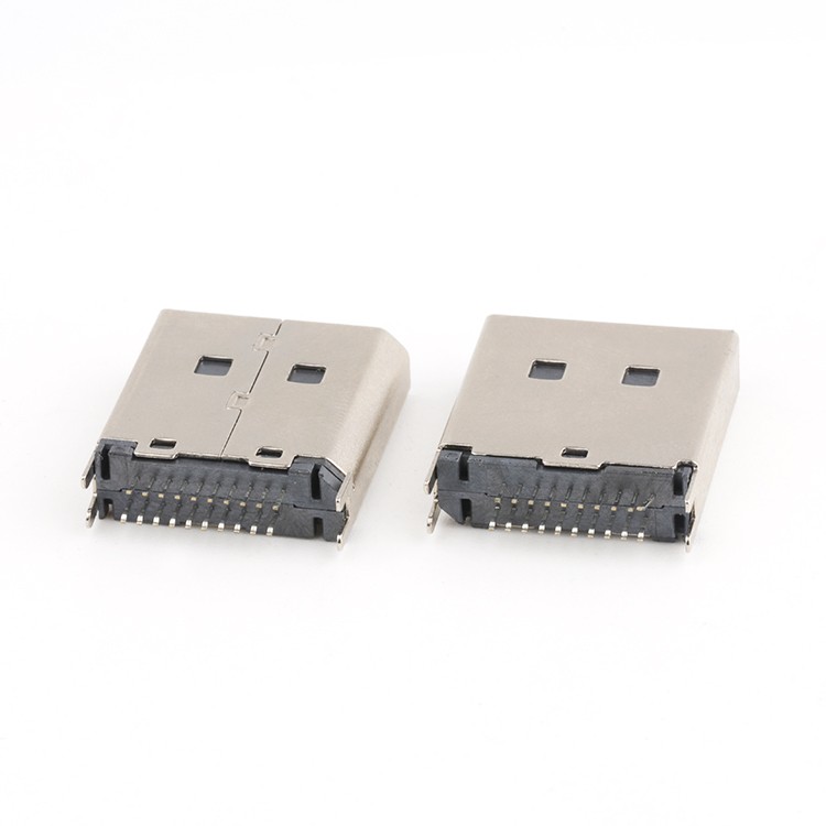 Dual Row Nickel Plated DP 20Pin Male Connector For 1.2MM PCB