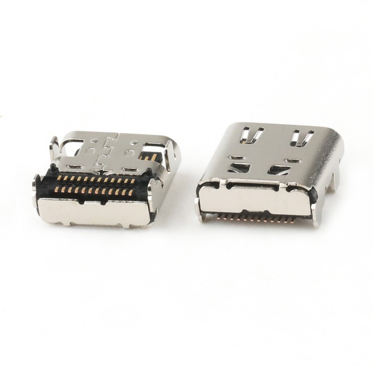 Dual SMT L=8.17MM Top Mount USB 4.0 Type C 24Pin Female Connector