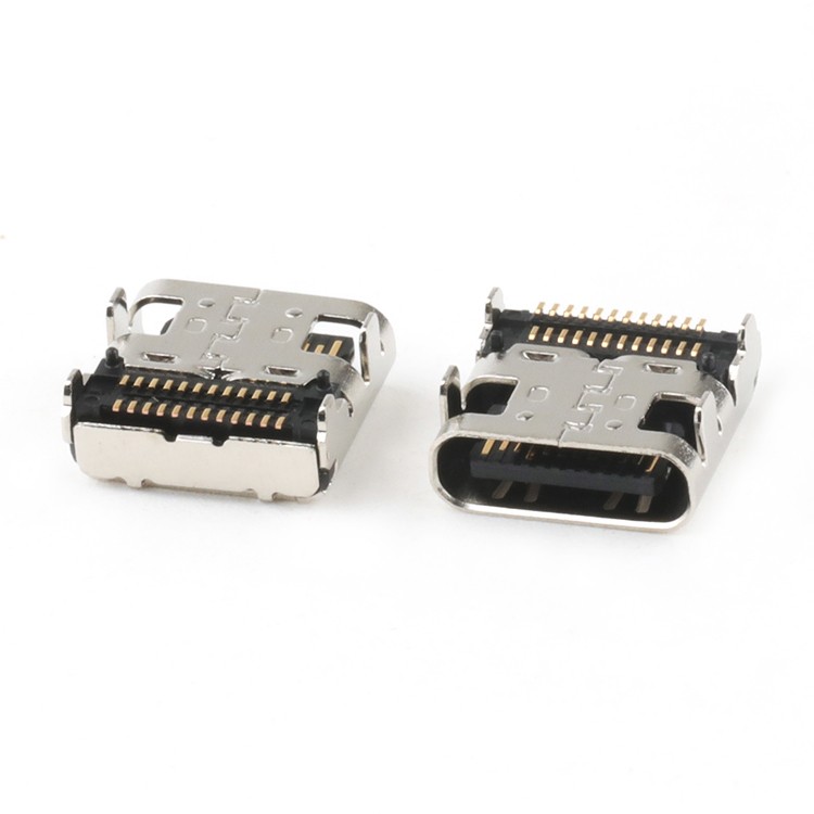 Dual SMT L=8.17MM Top Mount USB 4.0 Type C 24Pin Female Connector
