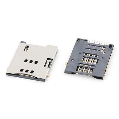 Gold Flash 8P Micro SIM Card Push Push Type Micro SIM Card Connector