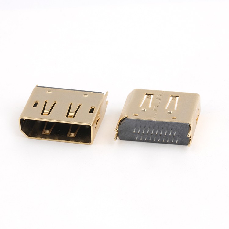 Gold Plated DP Female Connector Straddle Mount 1.6MM DP Female Connector