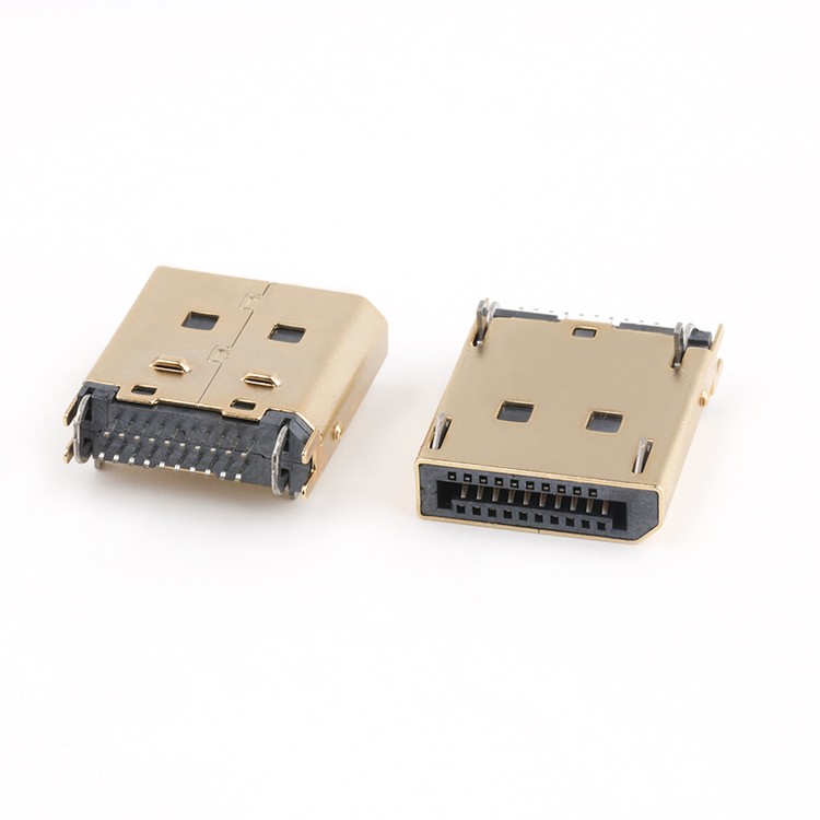 Gold Plated DP Male Connector Vertical 20Pin DP Male PCB Connector 