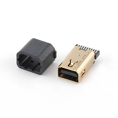 Gold Plated Mini DisplayPort DP 20Pin Receptacle Connector with Sheath
