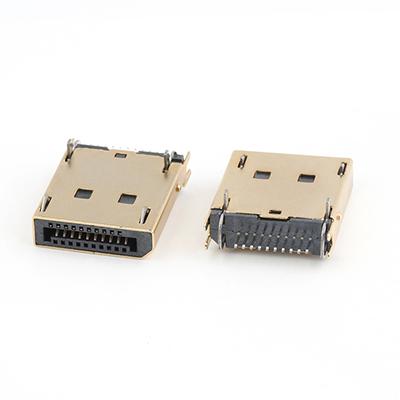 Gold Plated PCB Mount 1.2MM DP Displayport 20Pin Male Connector 