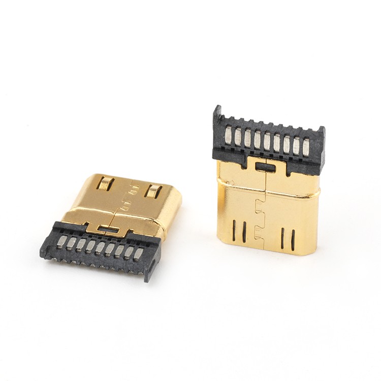 Gold Plating 19Pin High Definition Multimedia Interface C Male Connector