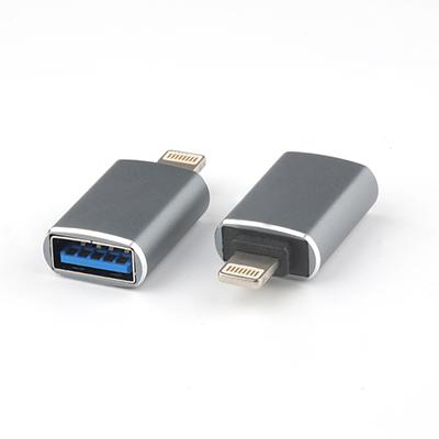 Gold Plating Contact Lightning Male To USB 3.0 A Type Female OTG Connector for Data