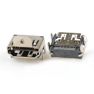 HD-MI  2.1 Version PCB Connector 8.8MM Height Screw HD 19Pin A Female Connector