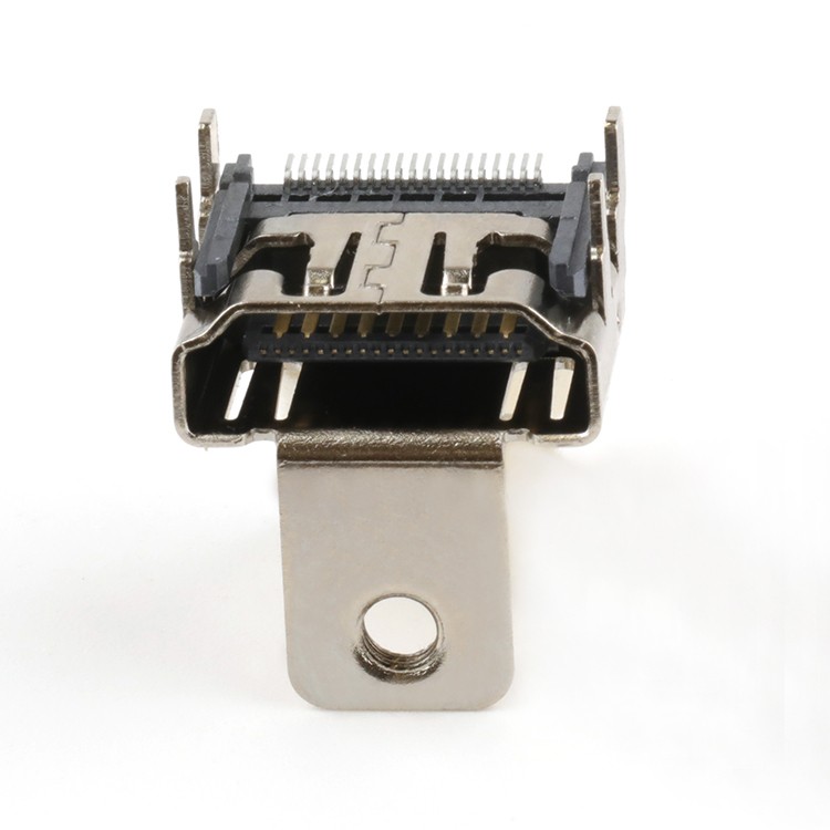 HD-MI Connector 2.1 Version SMT Type A Female HD Connector with Screw