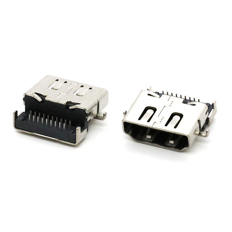 HDMI A Type 19PIN Female Connector H=7.63mm