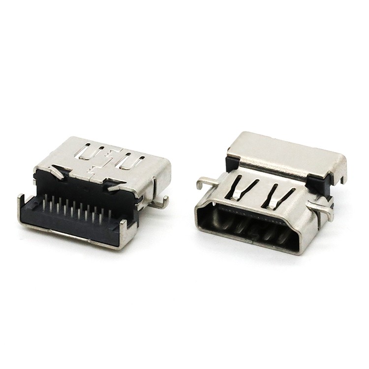 HDMI A Type 19PIN Female Connector H=7.63mm
