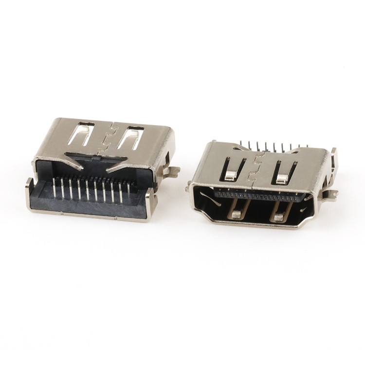 HDMI-compatible A Female Connector Reverse Type 19 Pin HD-MI 2.1 Version Connector